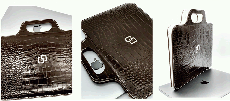 Сумка (чехол) GG® Для MacBook Pro, Air (Brown Alligator) 2020